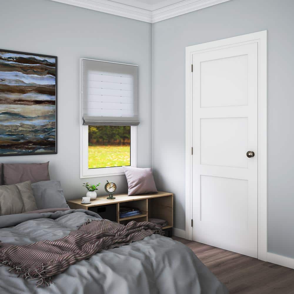 80" x 24" White Primed 3-Panel Solid Pine Interior Door