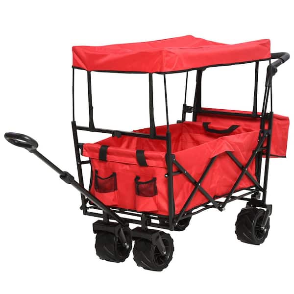 wagon with push handle