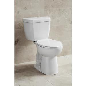 2-Piece Stealth 0.8 GPF Ultra High-Efficiency Single Flush Elongated Toilet in White, Seat Included (6-Pack)