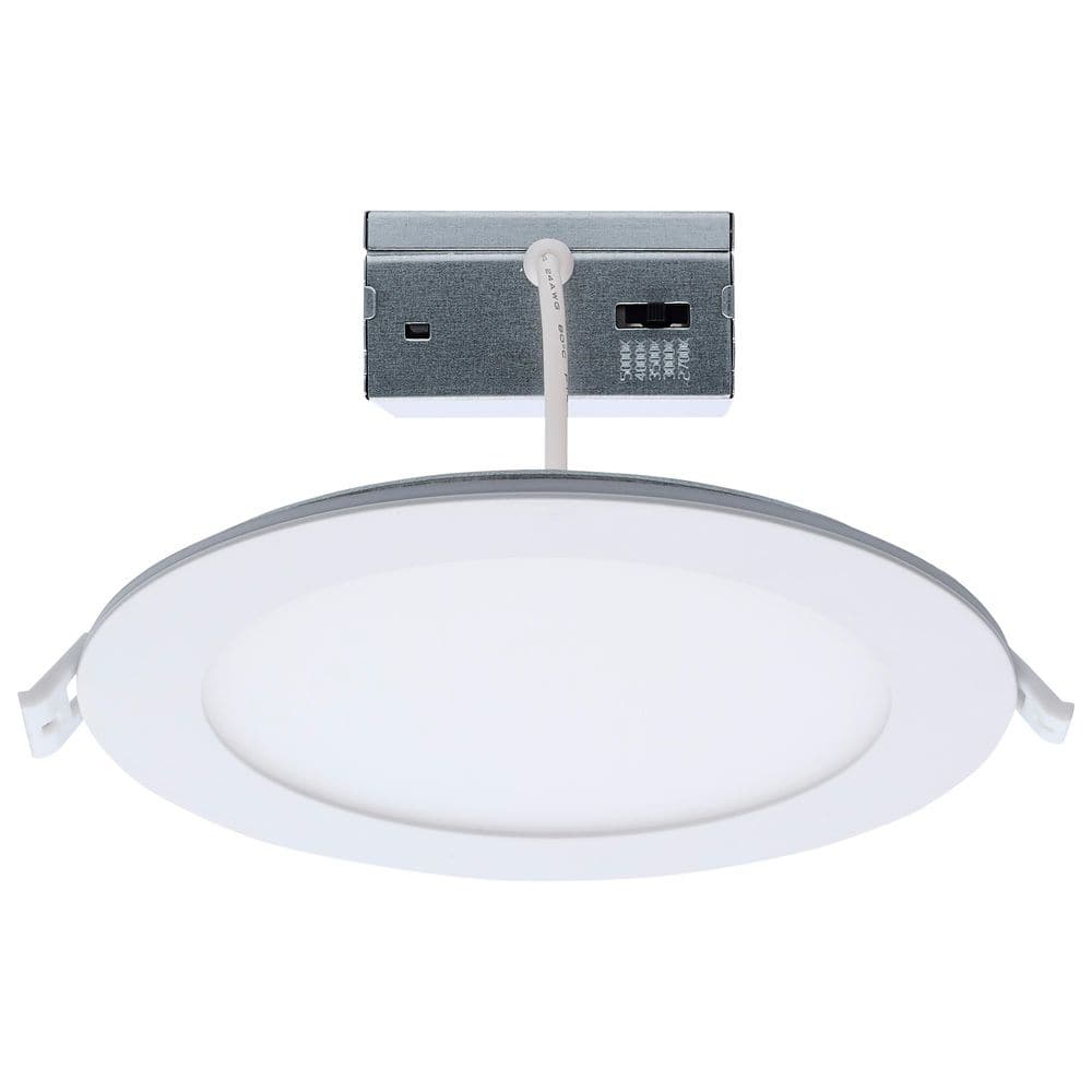 6 in. Adjustable CCT Canless New Construction IC Rated Dimmable Indoor Round Integrated LED Recessed Light Kit price history on PriceWatchPro