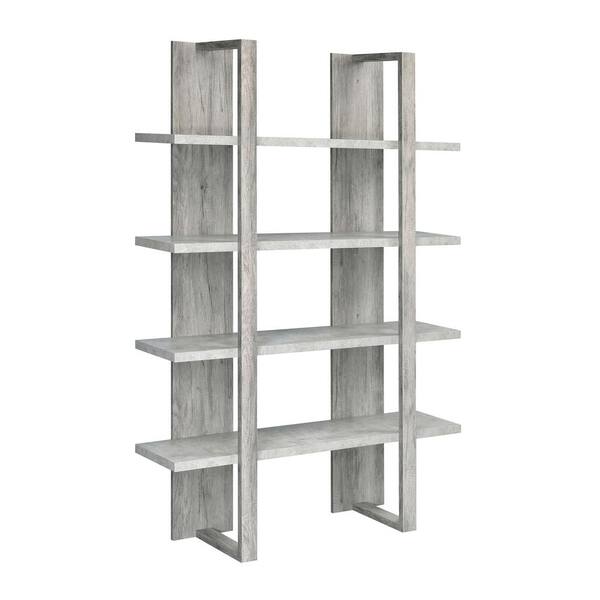 concrete grey bookcase