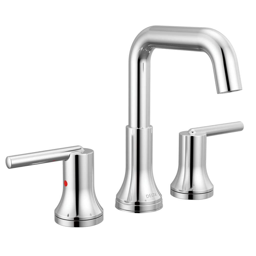 Delta Trinsic 8 in. Widespread Double Handle Bathroom Faucet in