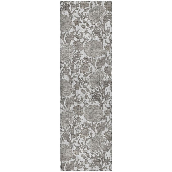 Dream Shag Premium Machine Washable Abstract ADS677 Ivory 2 ft. x 7 ft. Runner Rug