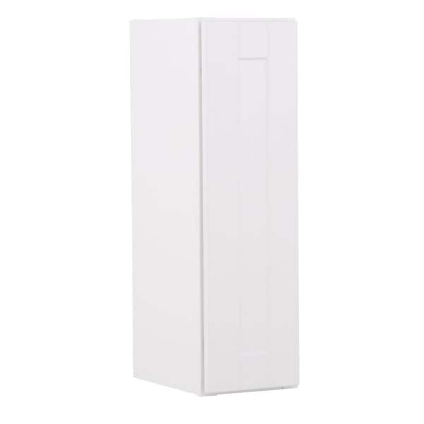 Shaker 9 in. W x 12 in. D x 30 in. H Assembled Wall Cabinet in Satin White