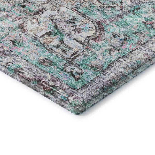 Mayfield Premium Machine Washable Abstract AMF2138 Sky 10 ft. x 14 ft. Area Rug