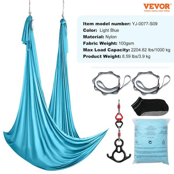 VEVOR Aerial Silk and Yoga Swing 11 Yards Aerial Yoga Ha Mmock Kit