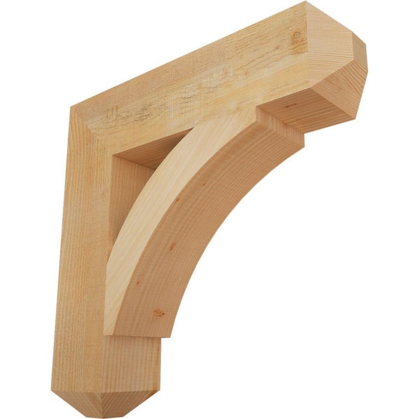 Ekena Millwork 6 in. x 26 in. x 26 in. Douglas Fir Thorton Craftsman Rough Sawn Bracket