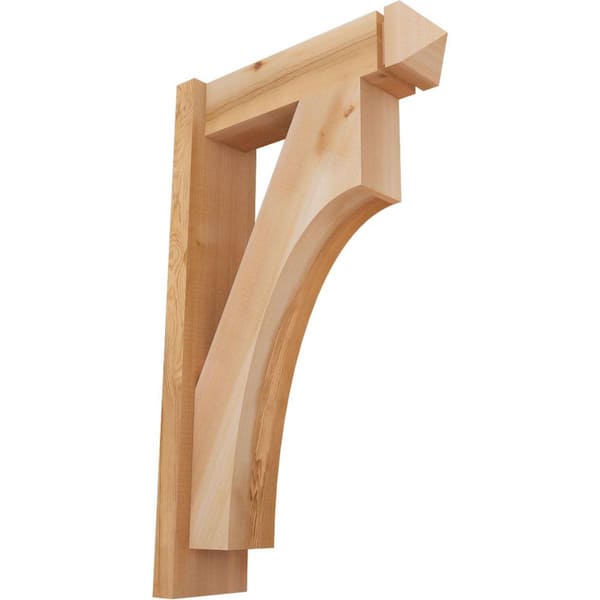 Ekena Millwork 6 in. x 30 in. x 18 in. Western Red Cedar Westlake Arts and Crafts Smooth Outlooker