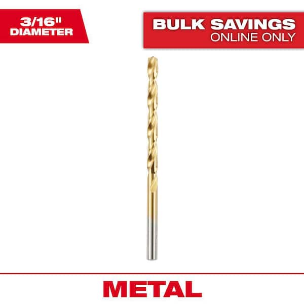 Milwaukee 3/16 in. Thunderbolt Titanium Coated Drill Bit 48-89
