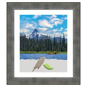 18 in. x 24 in. Matted to 16 in. x 20 in. Forged Pewter Wood Picture Frame Opening Size