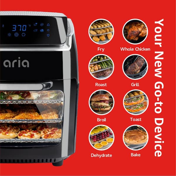 ARIA Ariawave 36 qt. Black Air Fryer Oven AW1-200 - The Home Depot