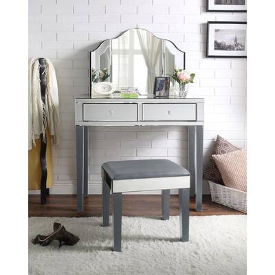 Gray Makeup Vanities Bedroom Furniture The Home Depot