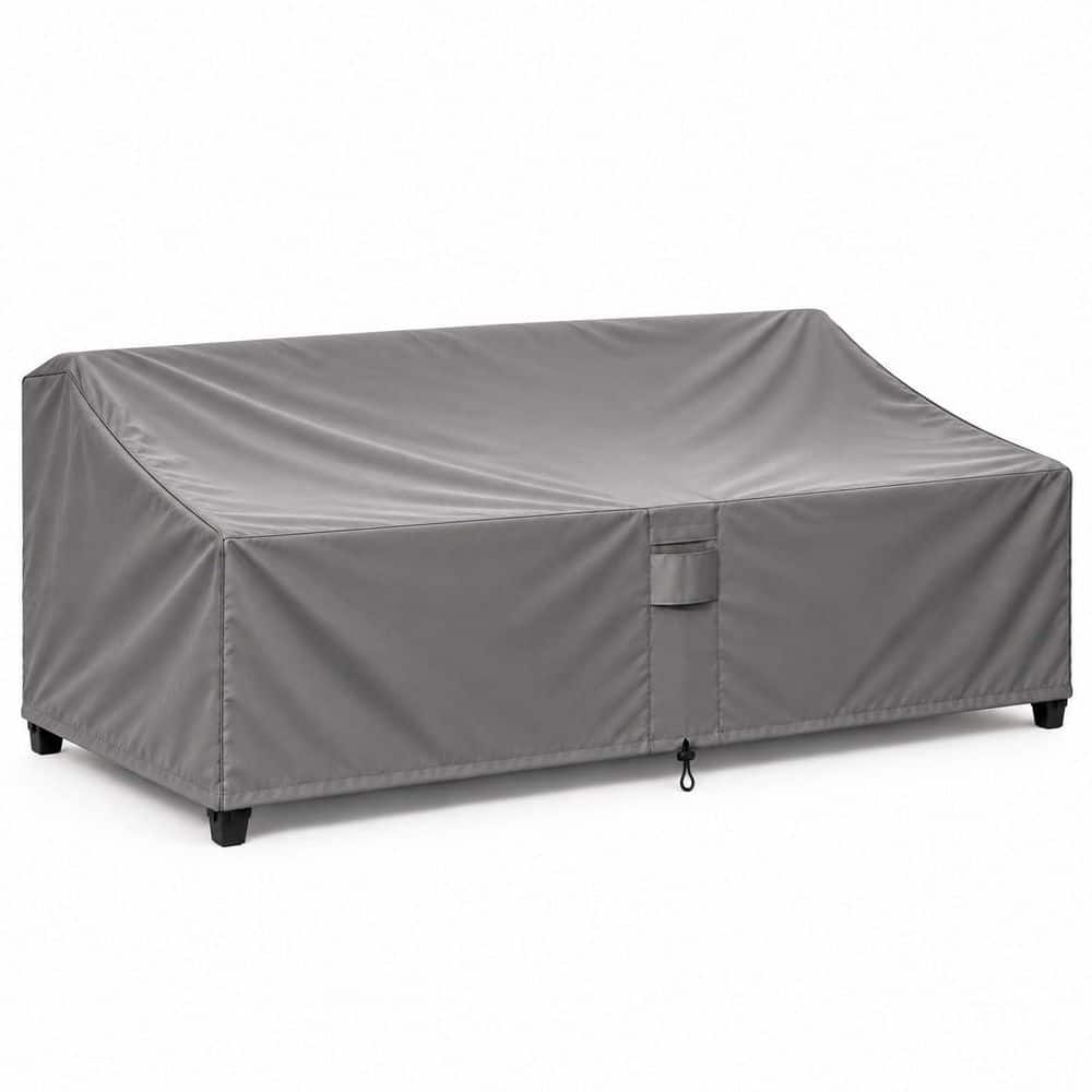48 in. W x 32.5 in. H x 31 in. D X-Small Gray Outdoor Sofa Patio Loveseat Furniture Cover