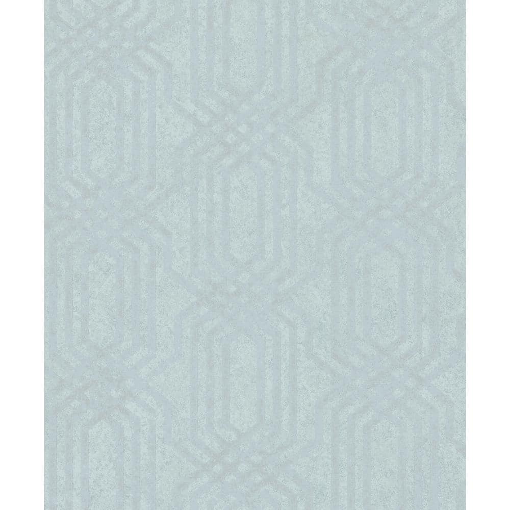 Hotel Collection Green Embossed Geometric Trellis Glitter Finish Non-Pasted