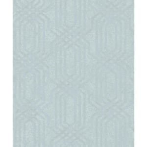 Hotel Collection Green Embossed Geometric Trellis Glitter Finish Non-Pasted Non-Woven Wallpaper Sample