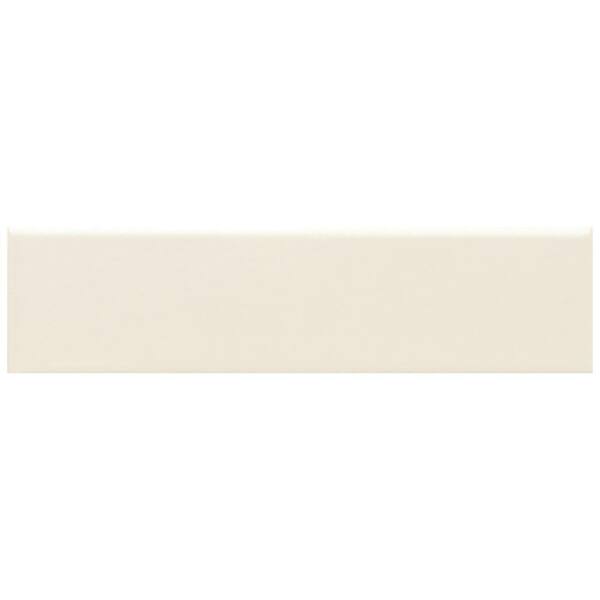 Daltile Modern Dimensions 2-1/8 in. x 8-1/2 in. Matte Biscuit Ceramic Bullnose Wall Tile-DISCONTINUED