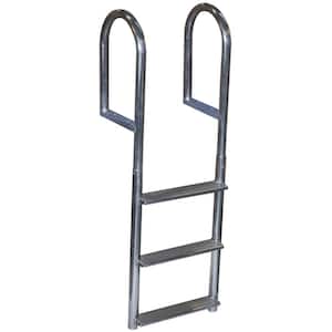 3-Steps Welded Aluminum Fixed Wide Step Ladder