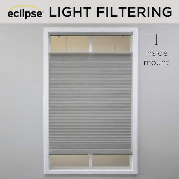 Eclipse Gray Cloud Cordless Light Filtering Polyester Top Down 