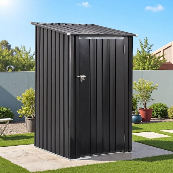 3 ft. W x 3 ft. D Garden Metal Storage Shed with Single Lockable Door, Outdoor Steel Utility Tool Shed 9 sq. ft.