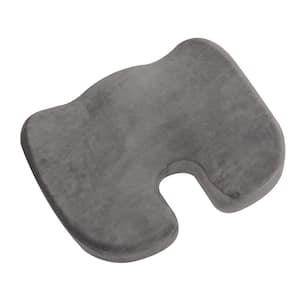 Memory Foam Back Relief Support Cushion, Pressure Relief for Lower Back, Non-Slip Orthopedic Ergonomic Cushion, Grey