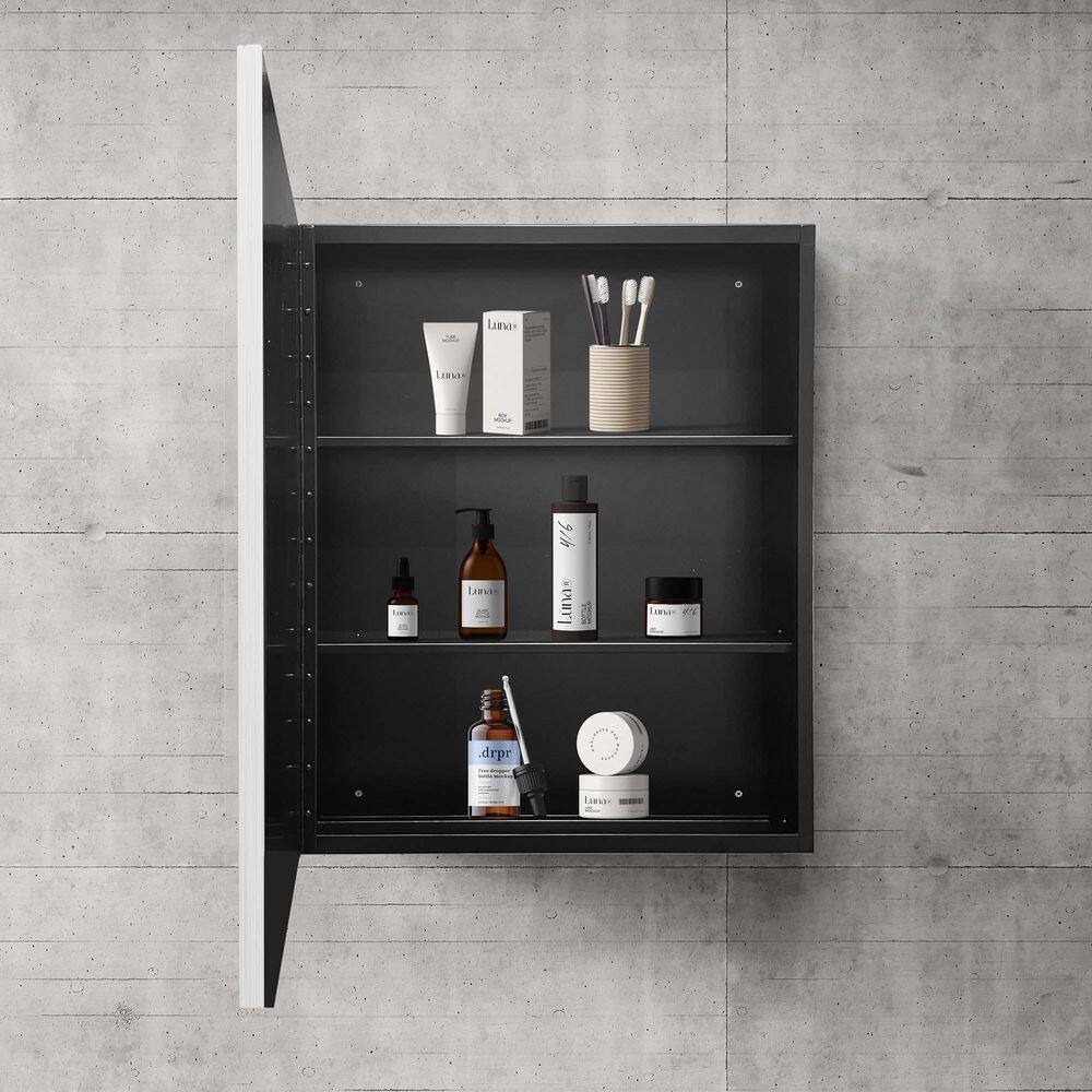 24 in. W x 30 in. H Rectangular Metal Medicine Cabinet with Mirror, Wall mount or Recessed Bathroom Medicine Cabinet price history on PriceWatchPro