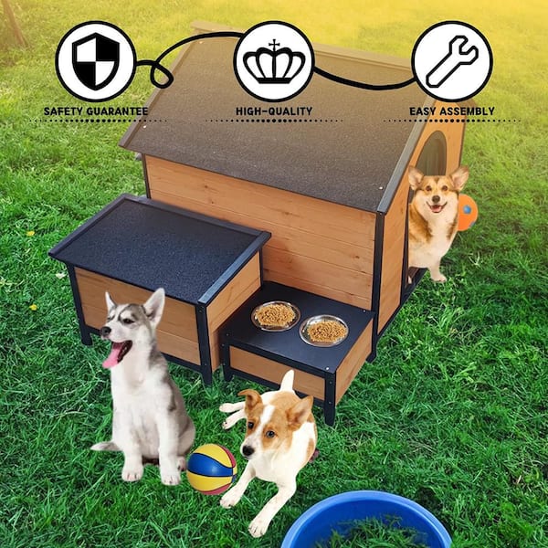Natural 37 in. Wearable and Strong Dog House for Playground 98Pet