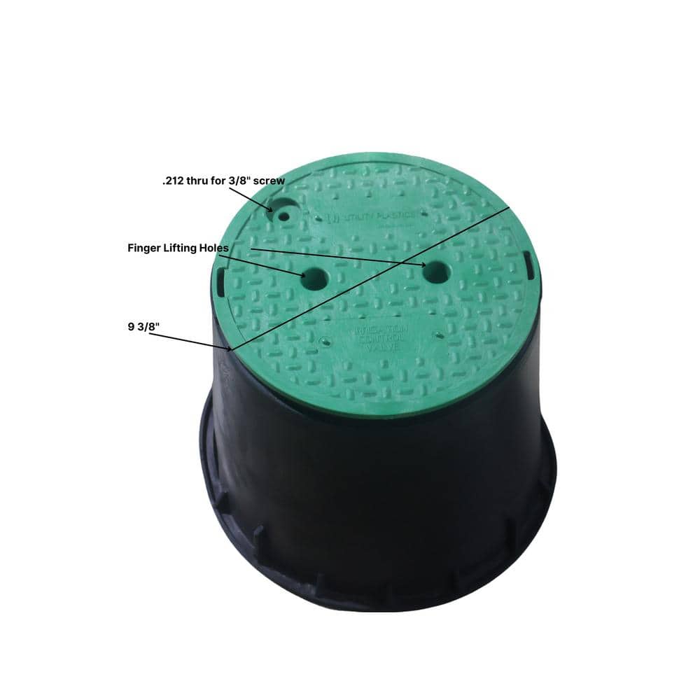 10 in. Round Irrigation Ground Valve Box & Lid Combo