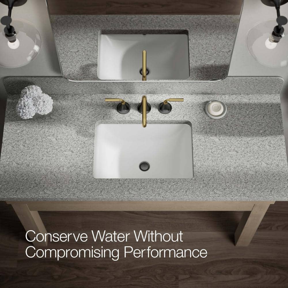 Matte Black and Moderne Brass Widespread Bathroom Faucet