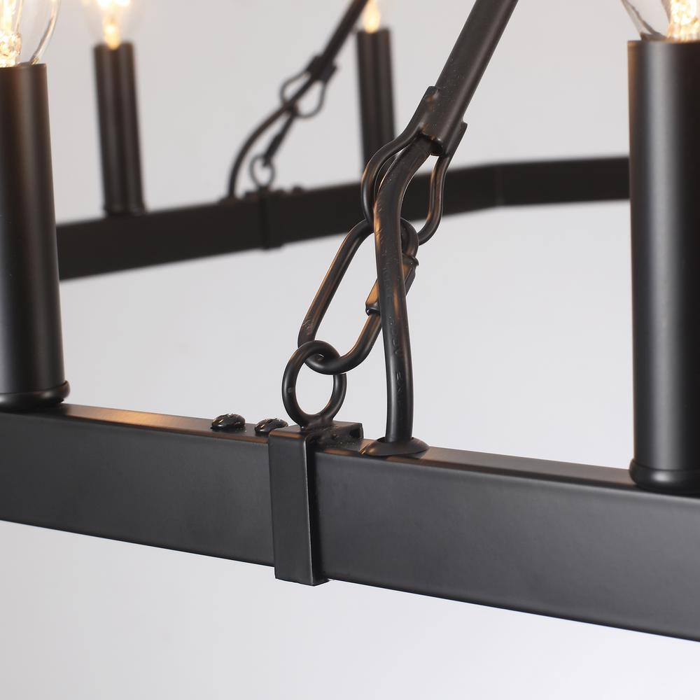 Black Metal 43-Inch Wagon Wheel Candle Chandelier