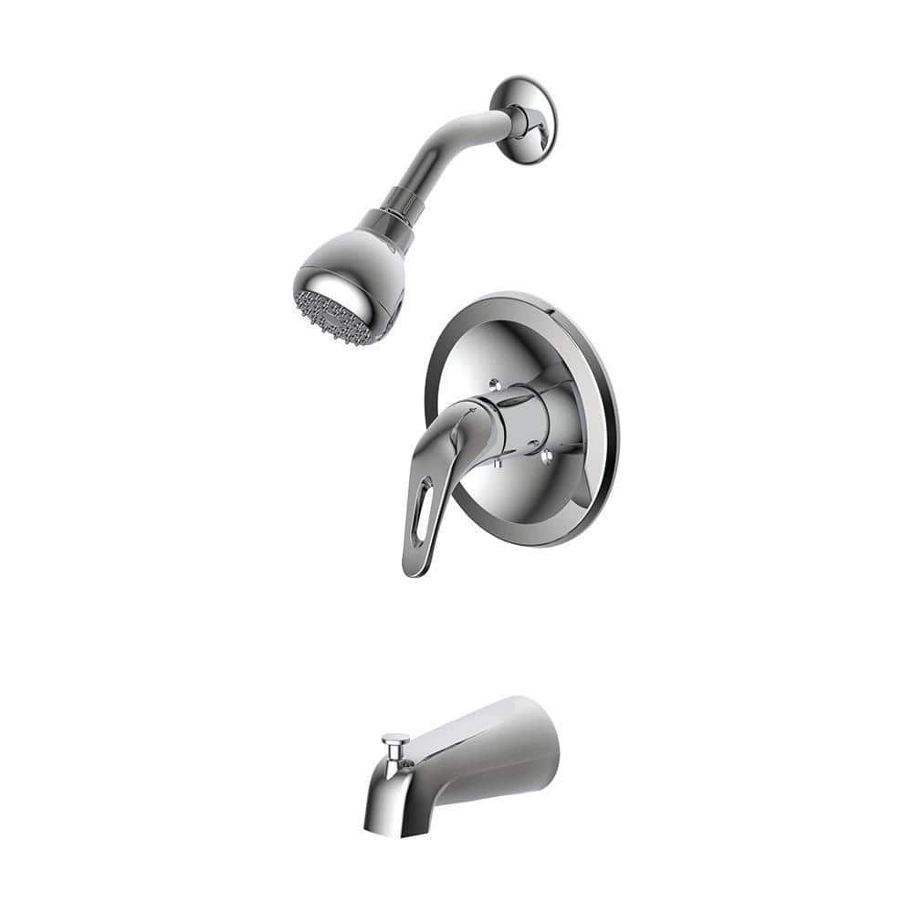 EZFLO Prestige Collections 1Handle Tub and Shower Trim Kit in Chrome