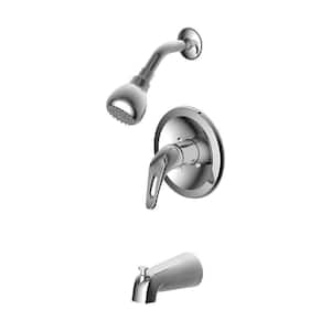 Prestige Collections 1-Handle Tub and Shower Trim Kit in Chrome with Slip-On Diverter Spout (Valve Not Included)