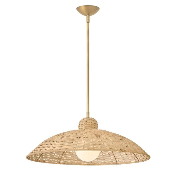Pismo 1-Light Lacquered Brass Pendant Light