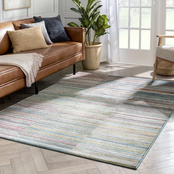 Well Woven Tulsa2 Nampa Green Blue 9 Ft, 9 215 12 Dining Room Rugs
