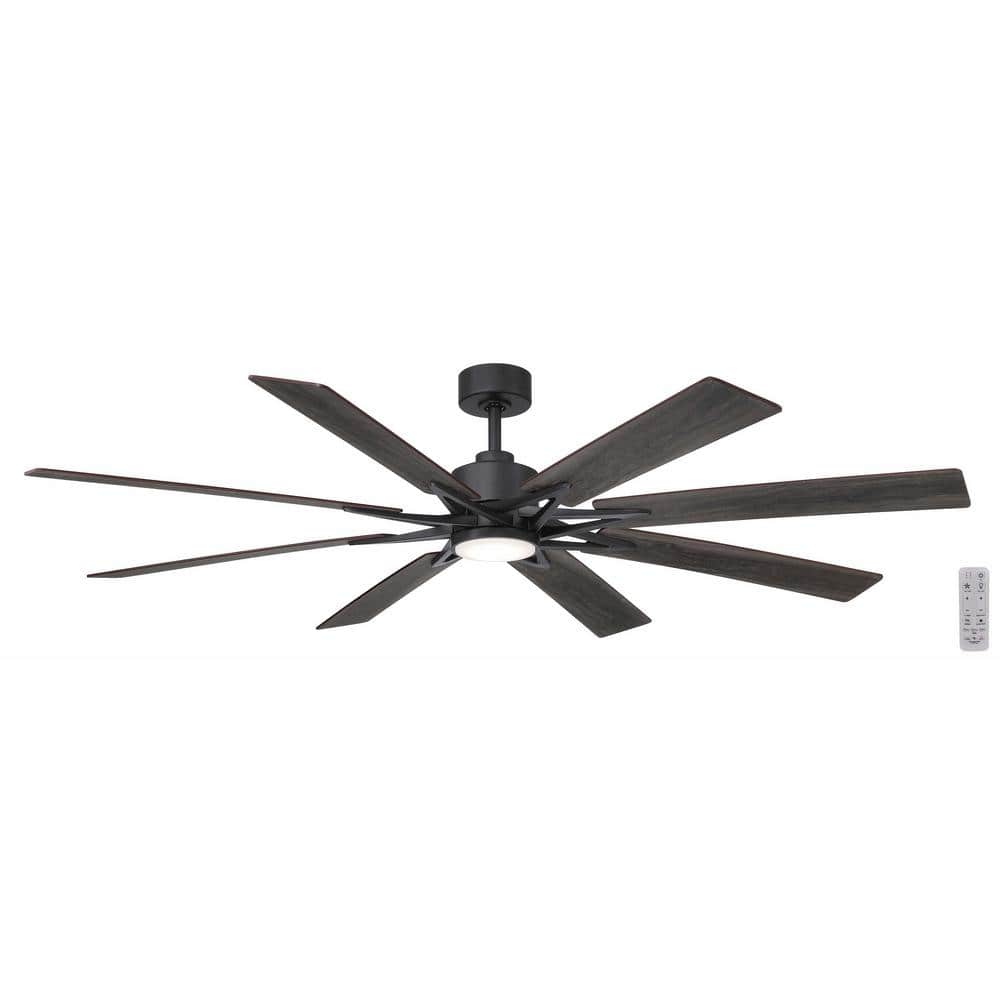 Home Decorators Collection Intervale 72 In Integrated CCT LED Indoor   Matte Black Home Decorators Collection Ceiling Fans With Lights N609a Mbk 64 1000 