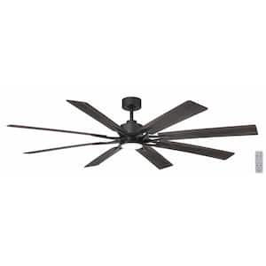 Intervale 72 in. Integrated CCT LED Indoor/Outdoor Matte Black Ceiling Fan with Light and Remote Control Included