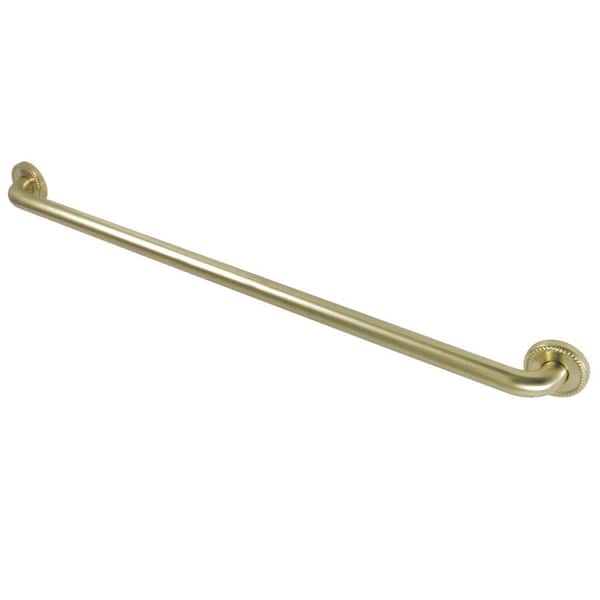 Kingston Brass Roped 36 in. x 1-1/4 in. Grab Bar in Brushed Brass