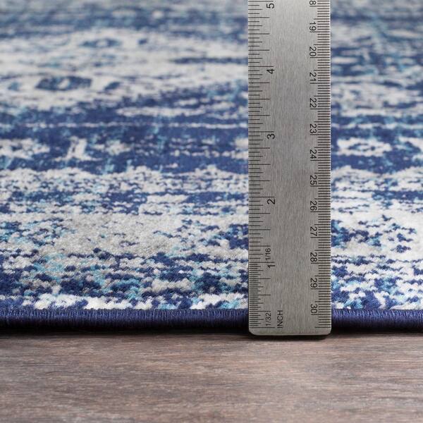 Cornwell Abstract Aqua/Navy Area Rug Steelside Rug Size: Rectangle 6'7 x 9