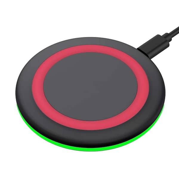 Vrbgify 10-Watt Wireless Charger Charging Pad w/ 3.3 ft. Charging Cable for iPhone X-16 & AirPods Pro 2 & Samsung Galaxy S20-S22