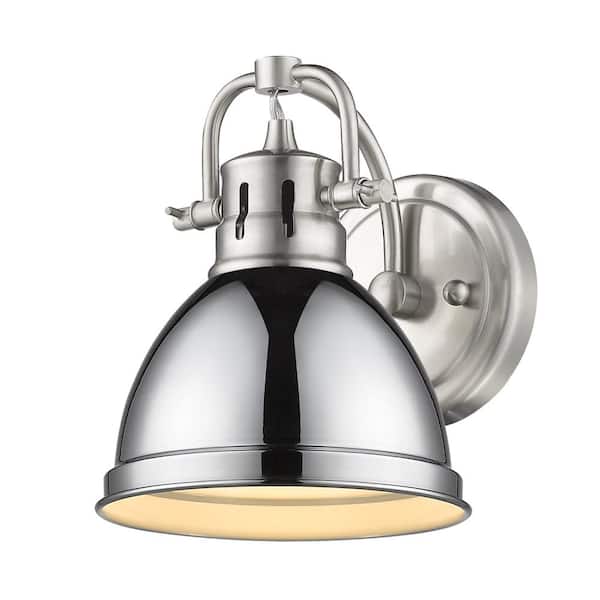 Duncan 4.875 in. 1-Light Pewter Vanity Light