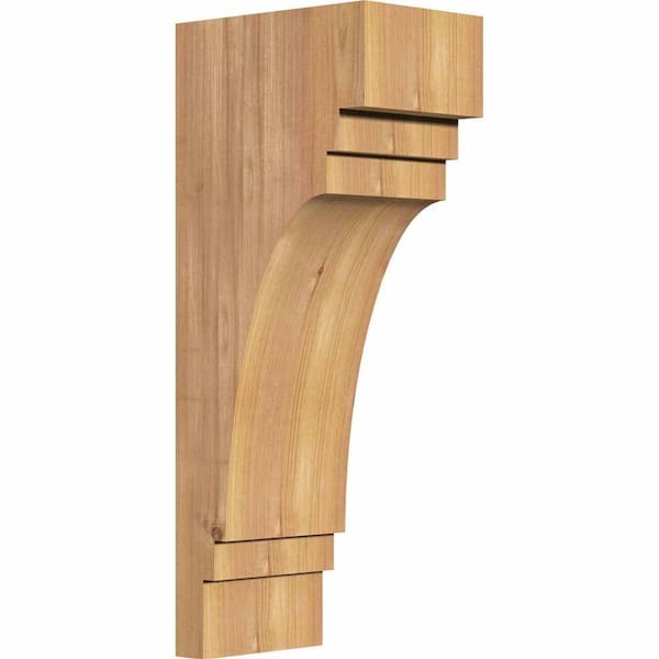 Ekena Millwork 5-1/2 in. x 8 in. x 20 in. Western Red Cedar Pescadero Smooth Corbel
