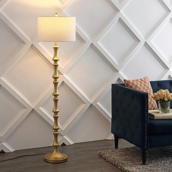 Jaxon 62.5 in. Gold Metal Floor Lamp