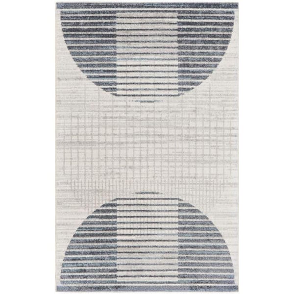 Nourison Astra Machine Washable doormat 2 ft. x 4 ft. Kids Geometric Contemporary Kitchen Area Rug