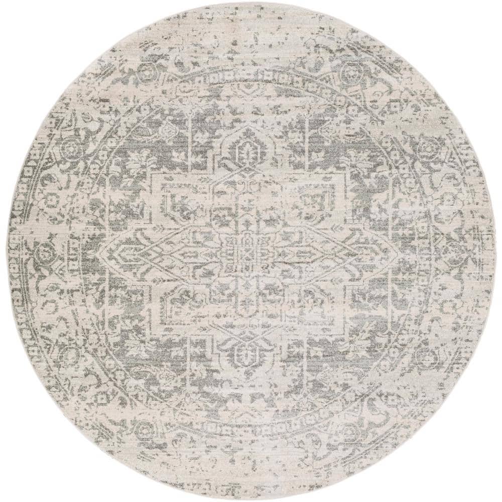 Demeter Gray 7 ft. 10 in. Round Area Rug price history on PriceWatchPro
