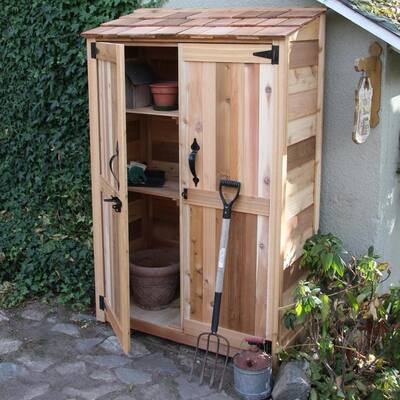 4 ft. W x 2 ft. D Wood Garden Storage Shed (8 sq. ft.)