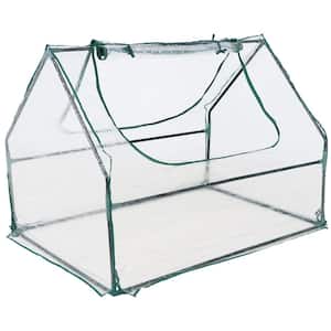 Sunnydaze 4 ft. x 3 ft. x 3 ft. - Steel and PVC - Clear - Mini Greenhouse