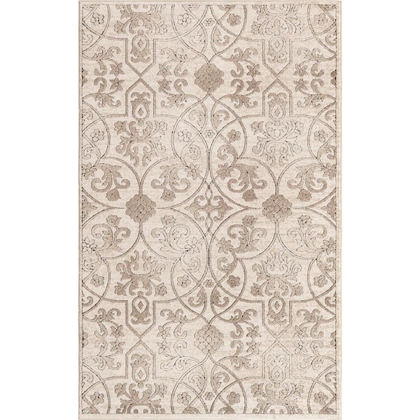 Unique Loom Rushmore Washington Dark Beige 5' 0 x 8' 0 Area Rug