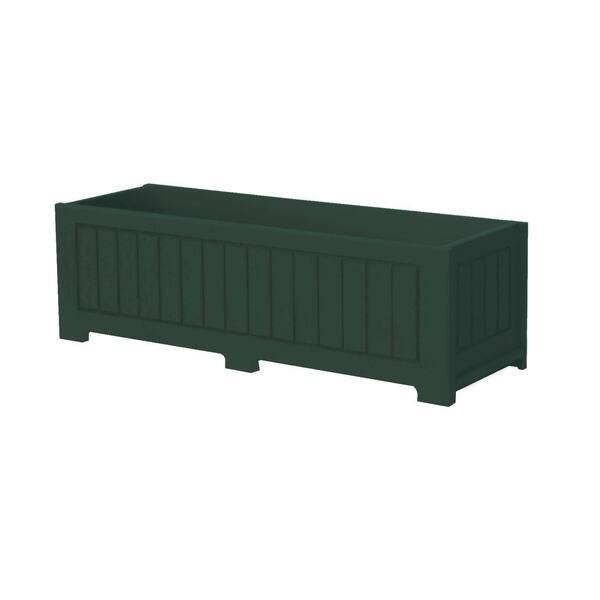 Eagle One Catalina 34 in. x 12 in. Green Recycled Plastic Commercial Grade Planter Box