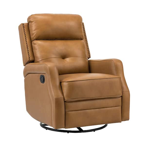 ARTFUL LIVING Genuine - W Back in. Leather DESIGN Rocker Swivel Home Tufted Camel The Recliner Depot Z2LBCH0058-CAMEL with 28.74 Ifigenia