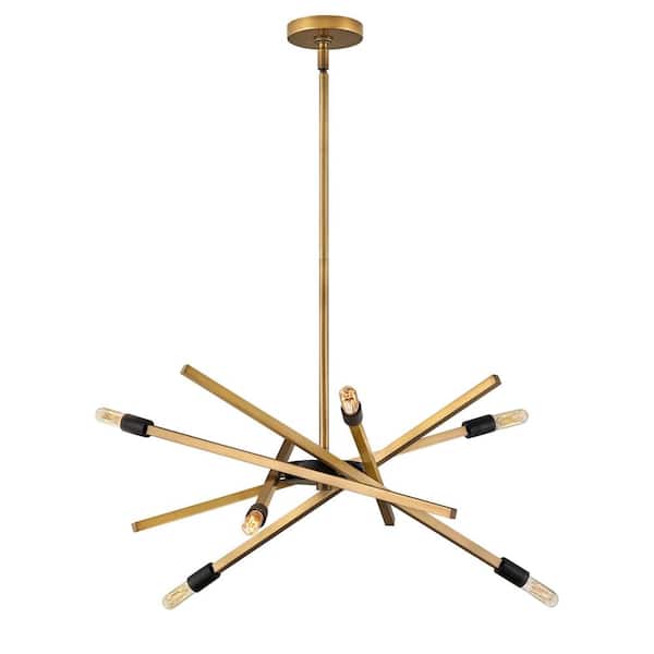HINKLEY Archer 6-Light Heritage Brass Sputnik Chandelier