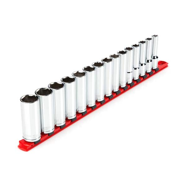 1/2 in. Drive Deep 6-Point Socket Set (15-Piece)